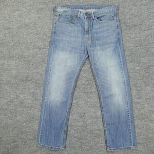 Levis 505 Jeans Mens 36x30 (Tag 34x30) Blue Regular Fit Straight Leg 100% Cotton